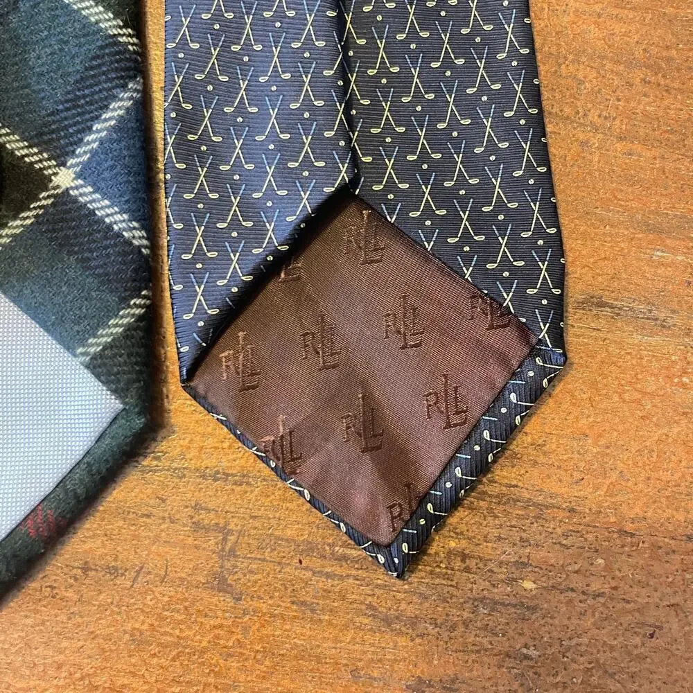 Ralph Lauren & Tommy Hilfiger Men's Ties Lot of 02 Silk/Wool Ties